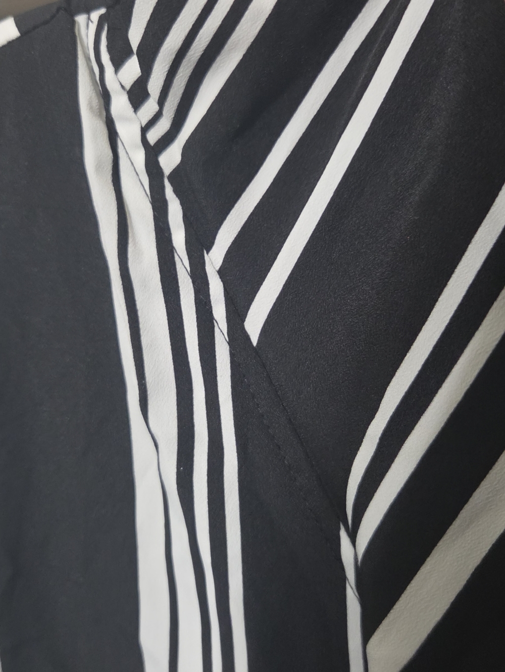 SPENSE Black & White Striped Sleeveless Faux Wrap CROP JUMPSUIT Size 8 - Picture 7 of 9
